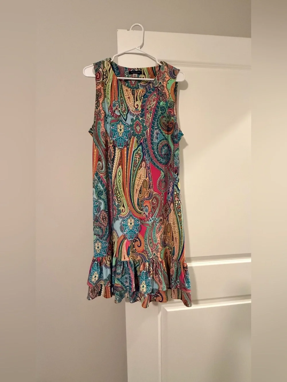 Tommy Hilfiger Multicolor Paisley Shift Dress - Blue, Pink, Green, Yellow - Picture 2 of 8